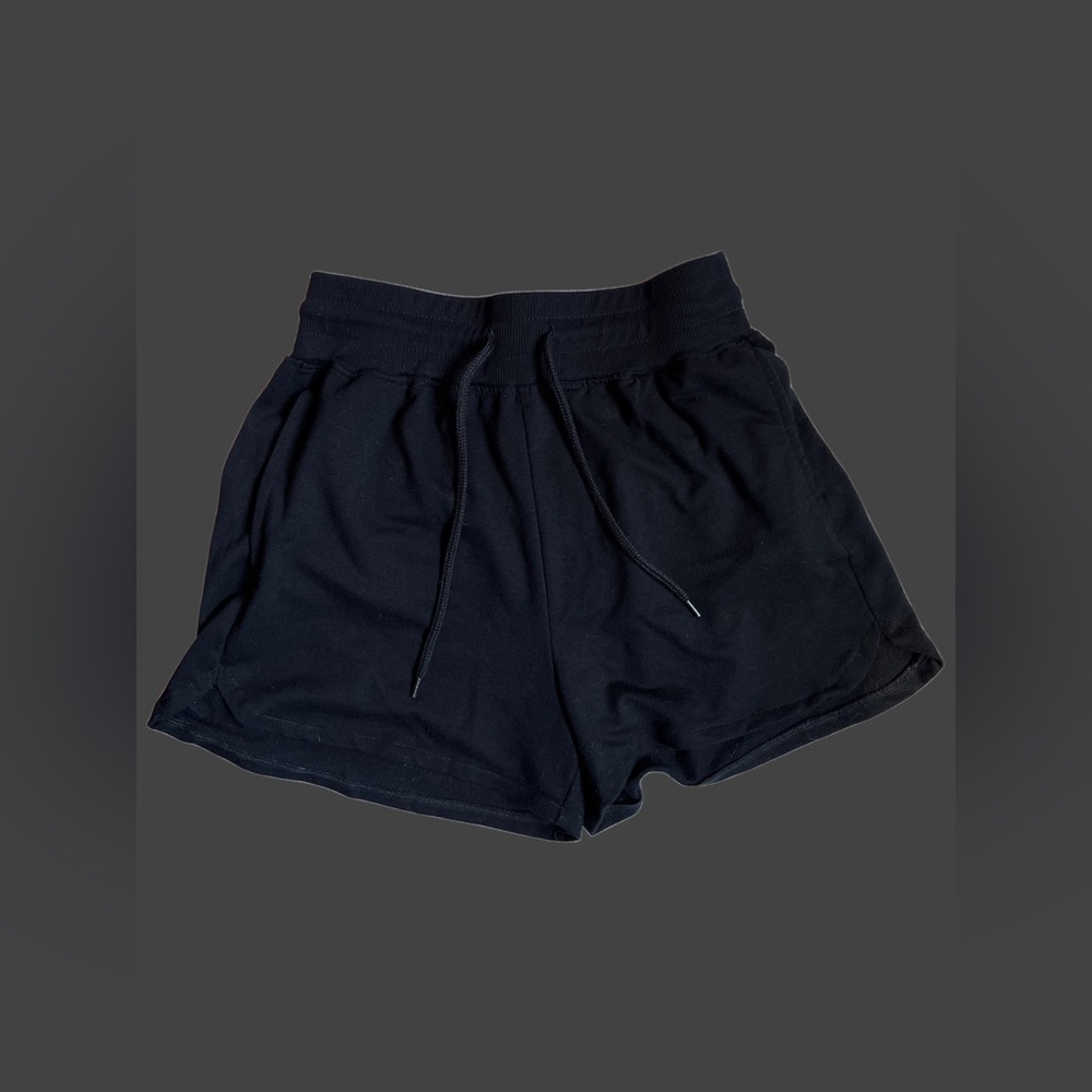 Women's Black Drawstring Lounge Shorts